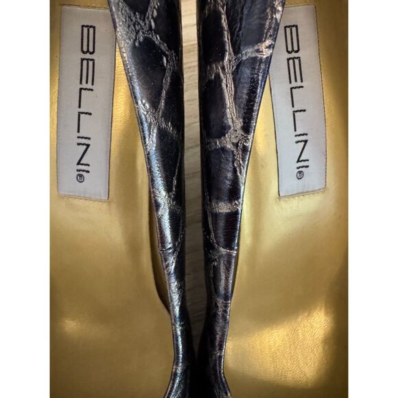 Bellini Embossed Pumps (Silver Croc Pattern) - Picture 4 of 11